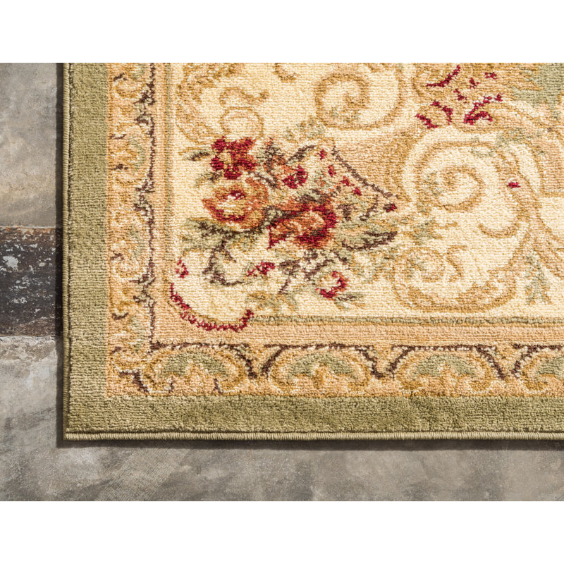 Andover Mills™ Meda Performance Green Rug & Reviews Wayfair